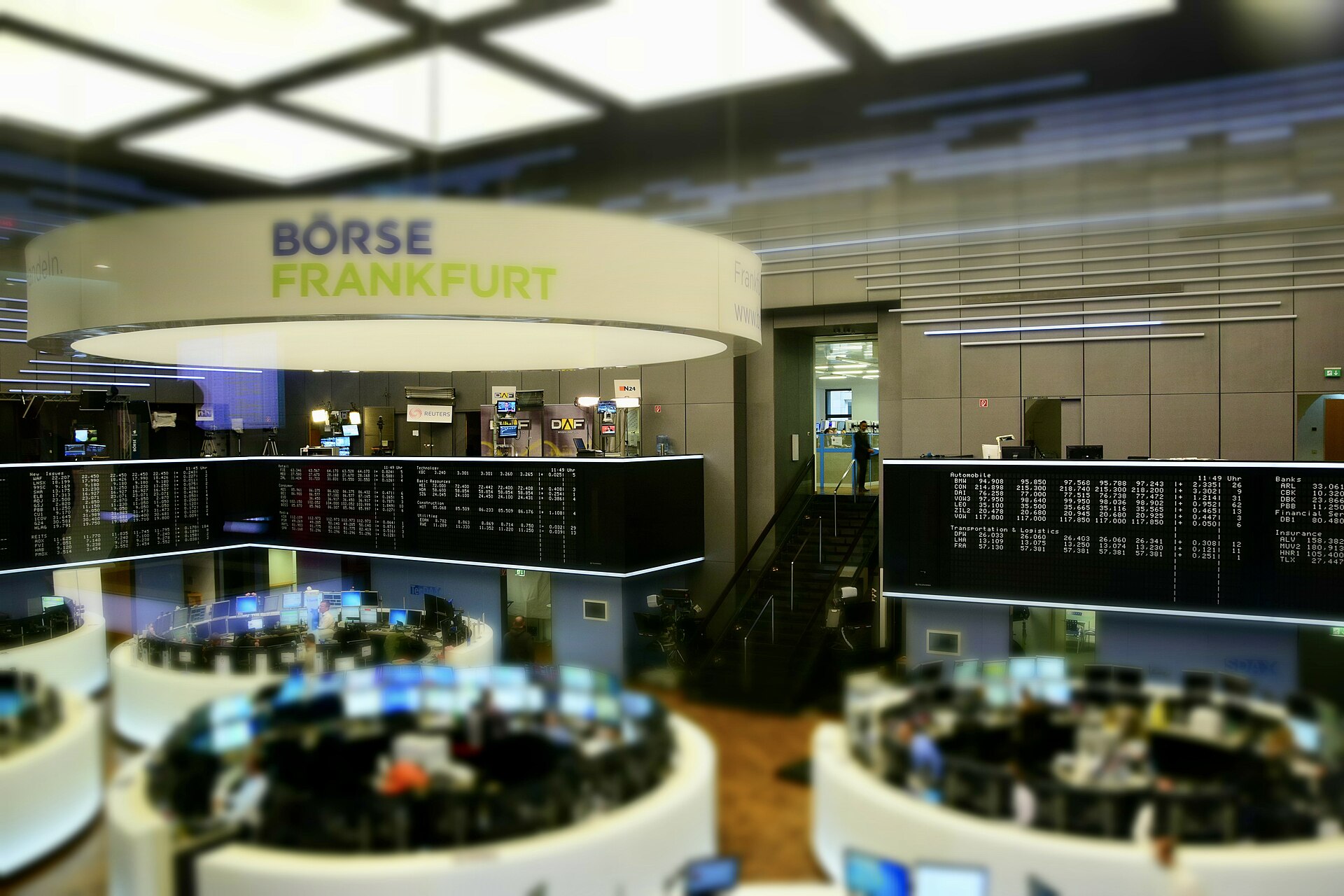 Trading floor of the Frankfurt Stock Exchange